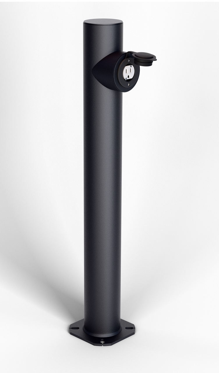Parking pedestal 30 inches Round, one side